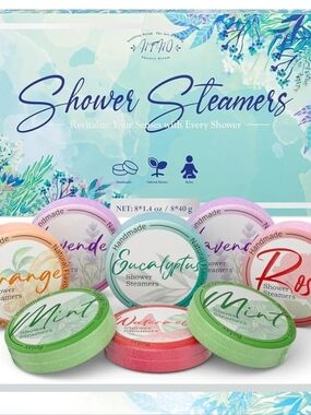 Shower Steamers Variety Pack - Lavender, Eucalyptus, Mint, Orange, Rose